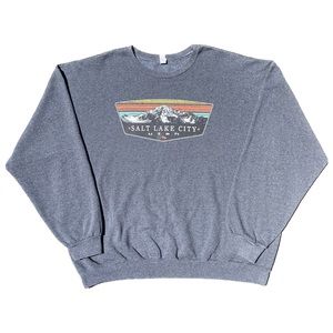 Vintage Dark Grey Salt Lake City Crewneck